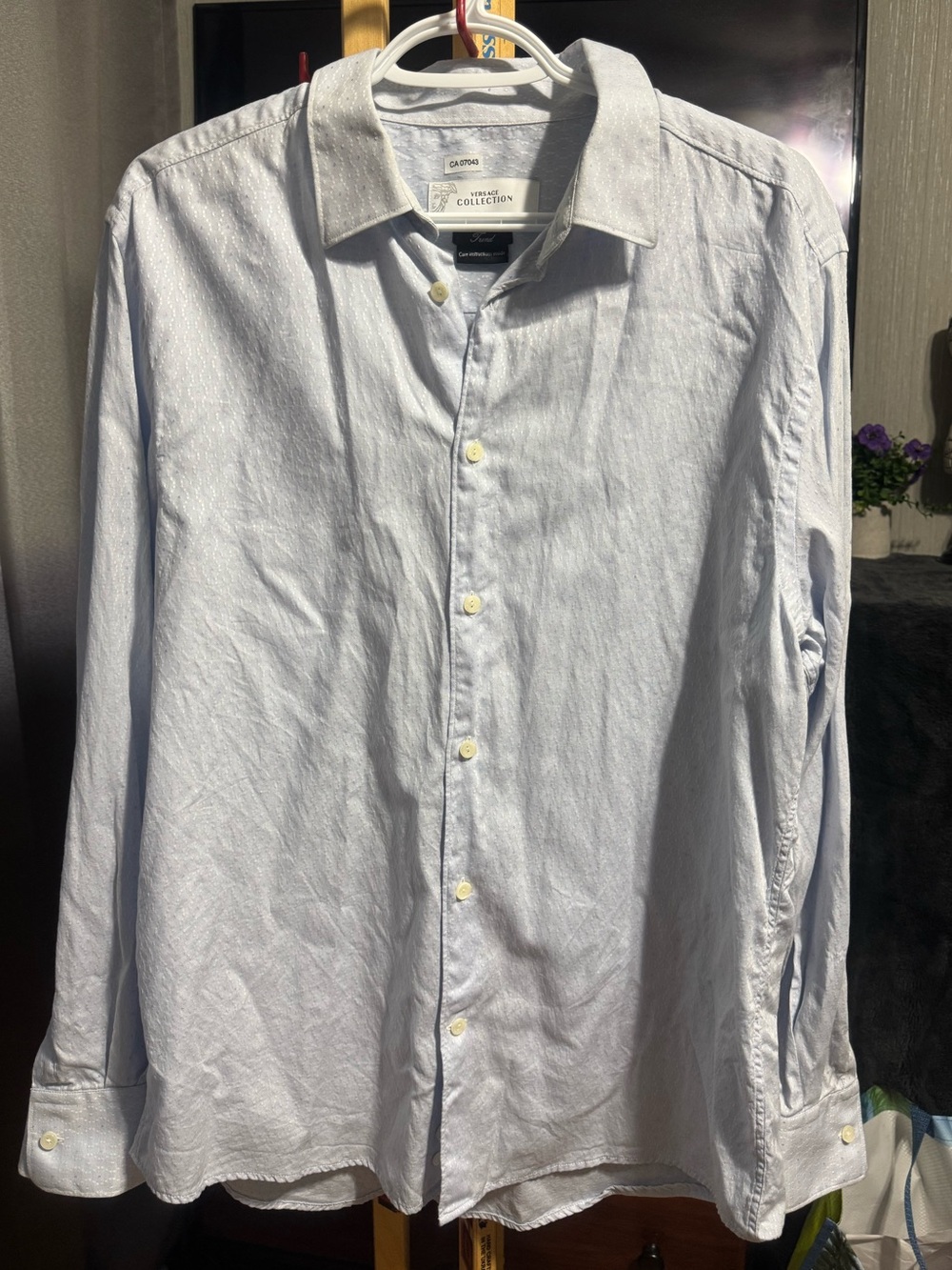 Versace Light Blue Men's Dress Shirt